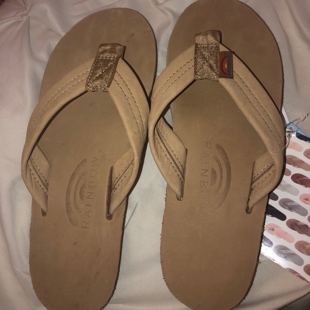 rainbow wide strap sandal flip flops